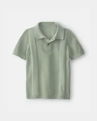 Oshkosh Boys Sweater-Knit Polo Shirt - Green - 12