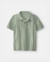 Oshkosh Boys Sweater-Knit Polo Shirt - Green - 12