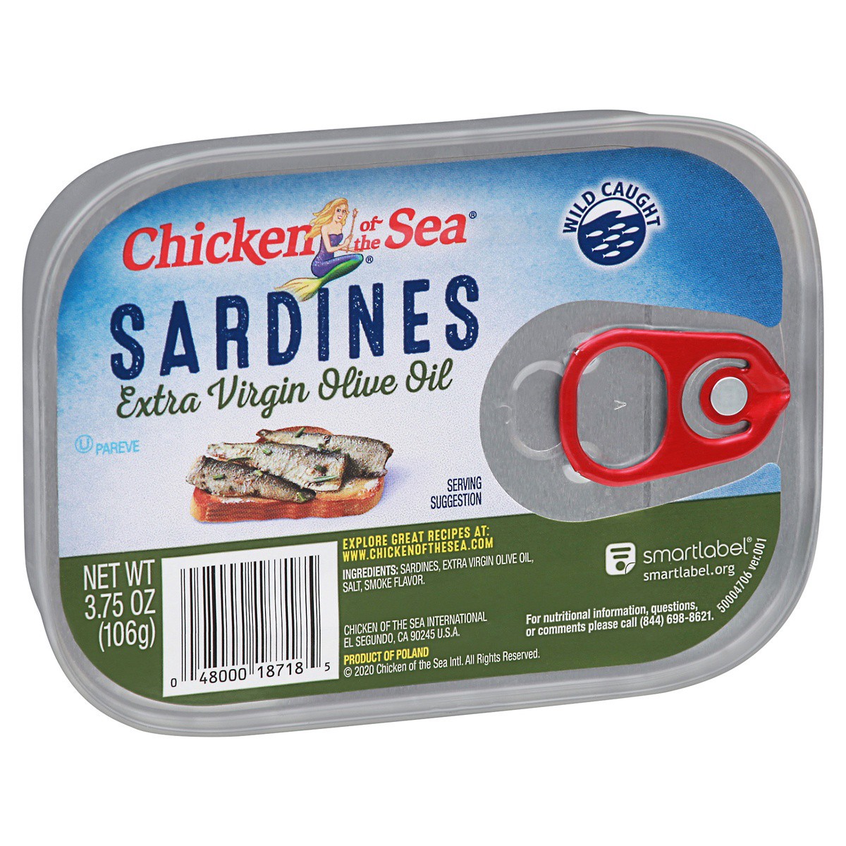 slide 1 of 3, Chicken of the Sea Sardines in Extra Virgin Olive Oil 3.75 ounces, 3.75 oz