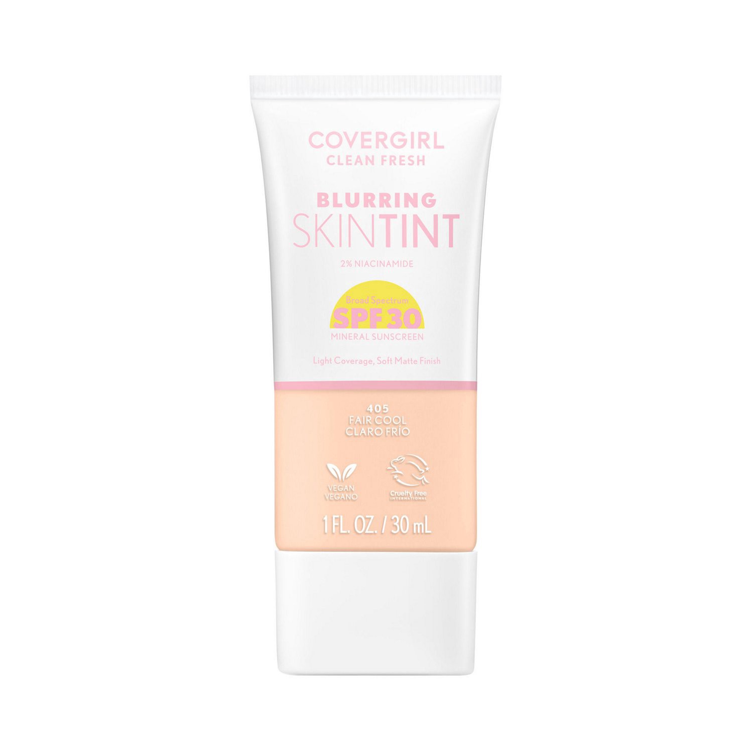 slide 1 of 1, COVER GIRL Covergirl Clean Fresh Blurring Skin Tint, Spf 30, Fair Cool, 1 ct