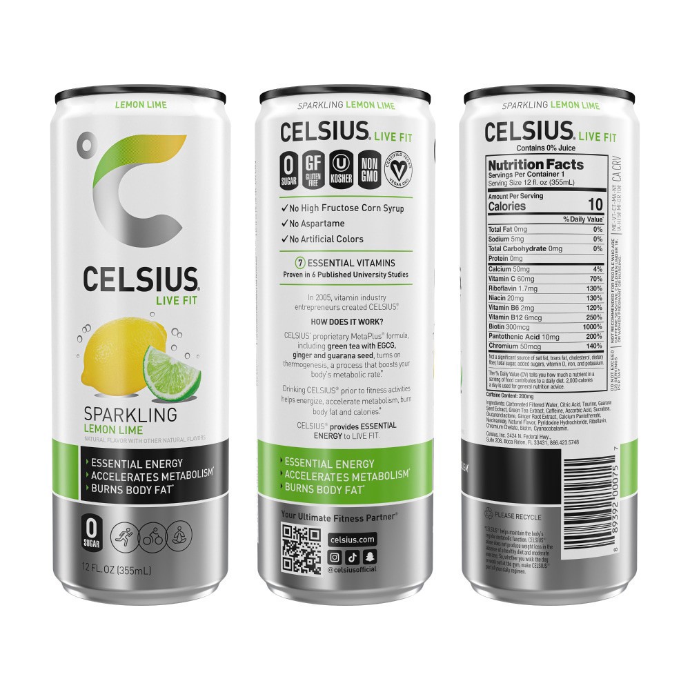 slide 5 of 5, CELSIUS Live Fit Energy Drink Variety Pack - 12 ct, 12 ct