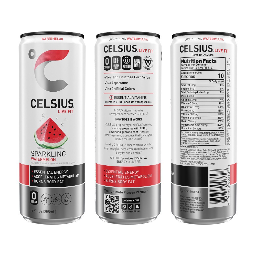 slide 3 of 5, CELSIUS Live Fit Energy Drink Variety Pack - 12 ct, 12 ct