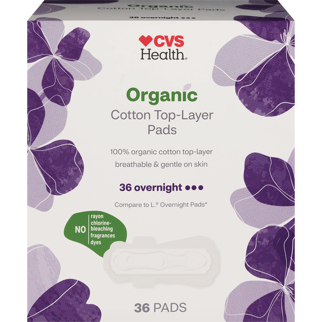 slide 1 of 1, Cvs Health Ultra Thin Overnight Pad, 36 Ct, 36 ct