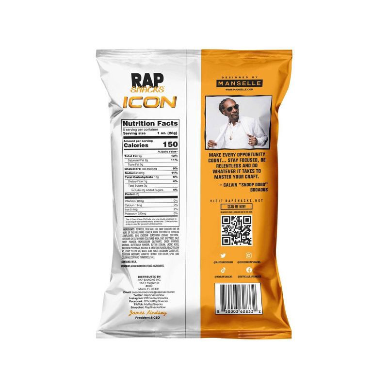 slide 2 of 3, Rap Snacks Barbeque Cheddar Potato Chips - Snoop Dogg -5oz, 5 oz