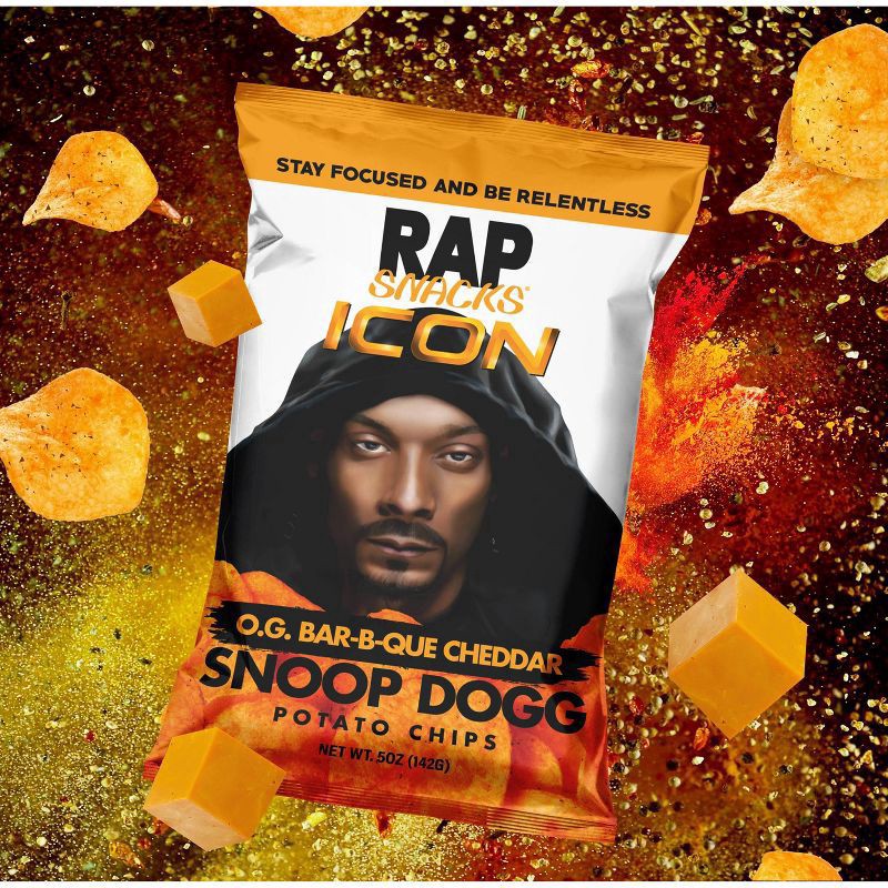 slide 3 of 3, Rap Snacks Barbeque Cheddar Potato Chips - Snoop Dogg -5oz, 5 oz