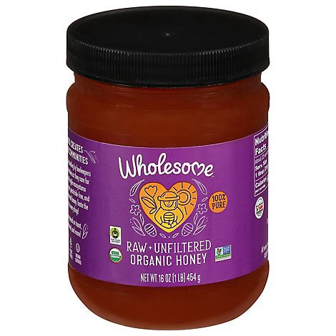 slide 1 of 1, Wholesome Sweeteners Honey Raw Organic - 16 Oz, 16 oz