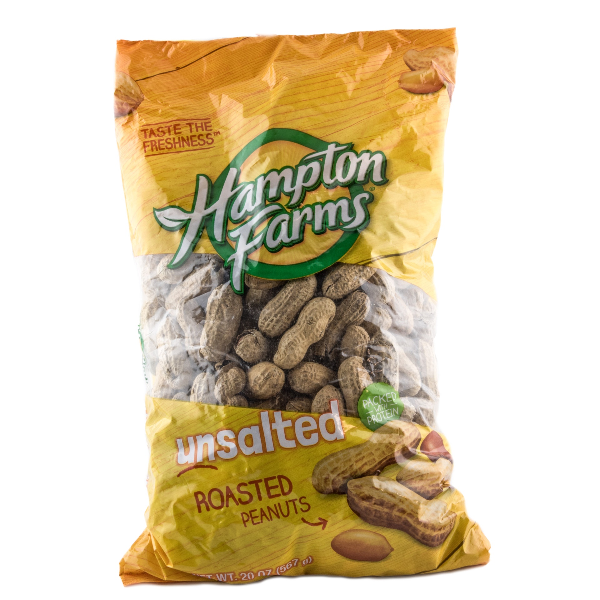 slide 1 of 1, Hampton Farms Roasted Peanuts, 20 oz