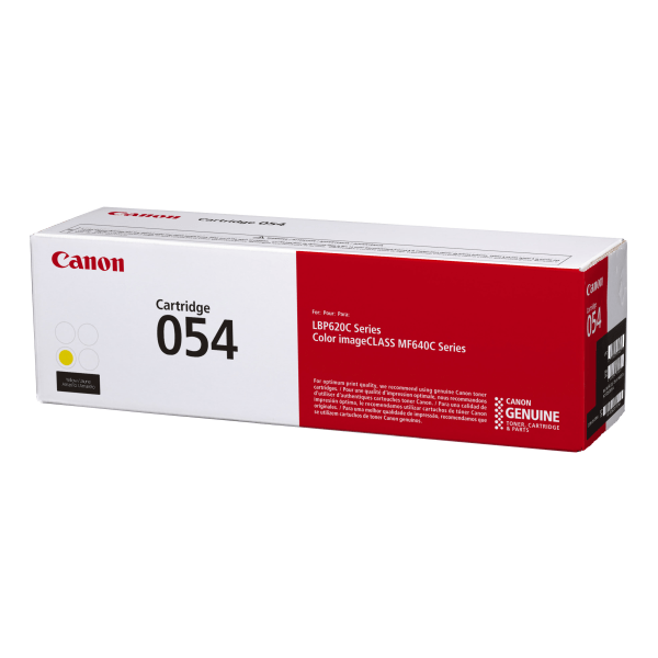 slide 5 of 5, Canon Genuine 054 Toner Cartridge, Yellow, Crg 054 Y (3021C001), 1 ct