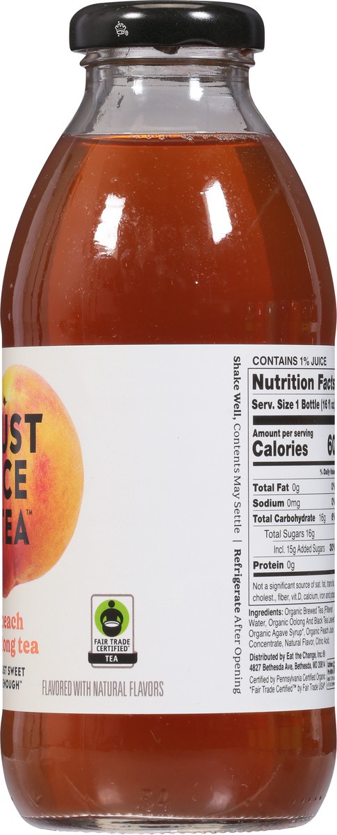 slide 5 of 9, Just Ice Tea Peach Oolong Tea 16 fl oz, 16 fl oz
