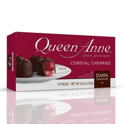 Queen Anne Cordial Cherries Dark Chocolate 10 ea