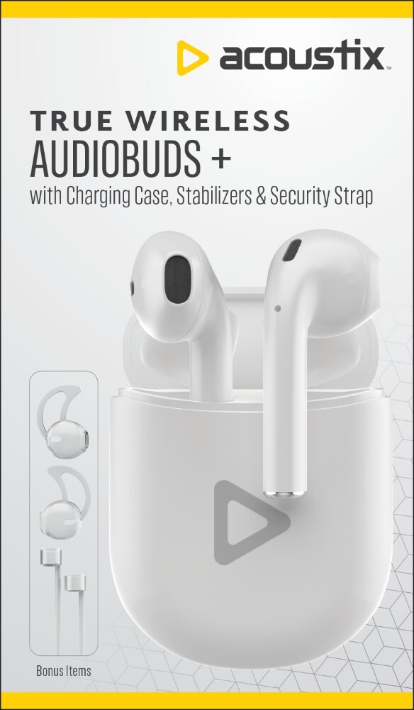 slide 1 of 1, Acoustix True Wireless Earbuds - White, 1 ct