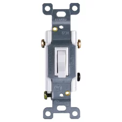 Ge 3-Way Grounding Toggle Switch - White