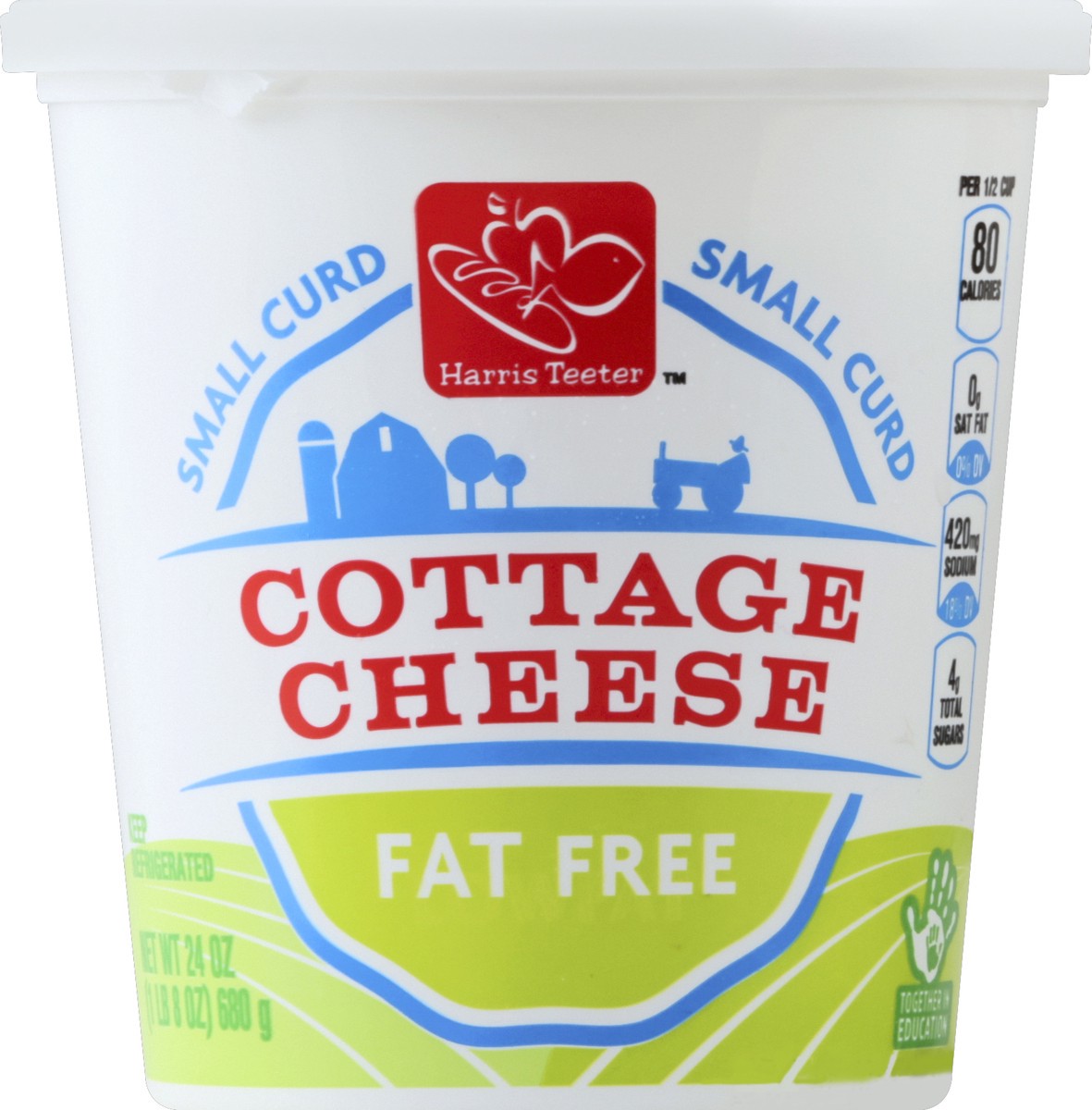 slide 3 of 3, Ht Nonfat Cottage Cheese 24, 1 ct