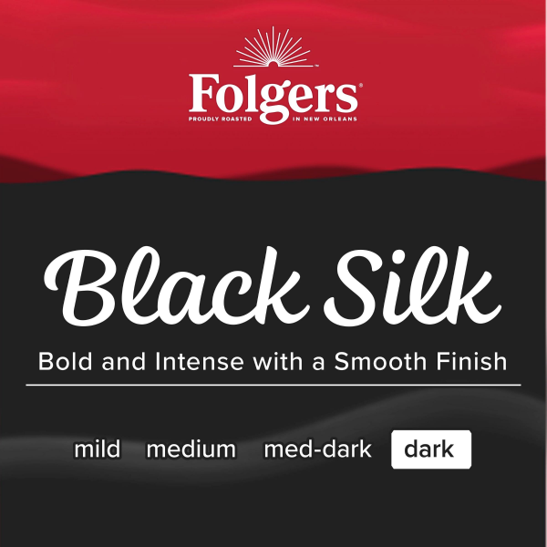 slide 11 of 21, Folgers Black Silk Coffee, Dark Roast, Keurig K-Cup Pods, 10 Count Box, 10 ct