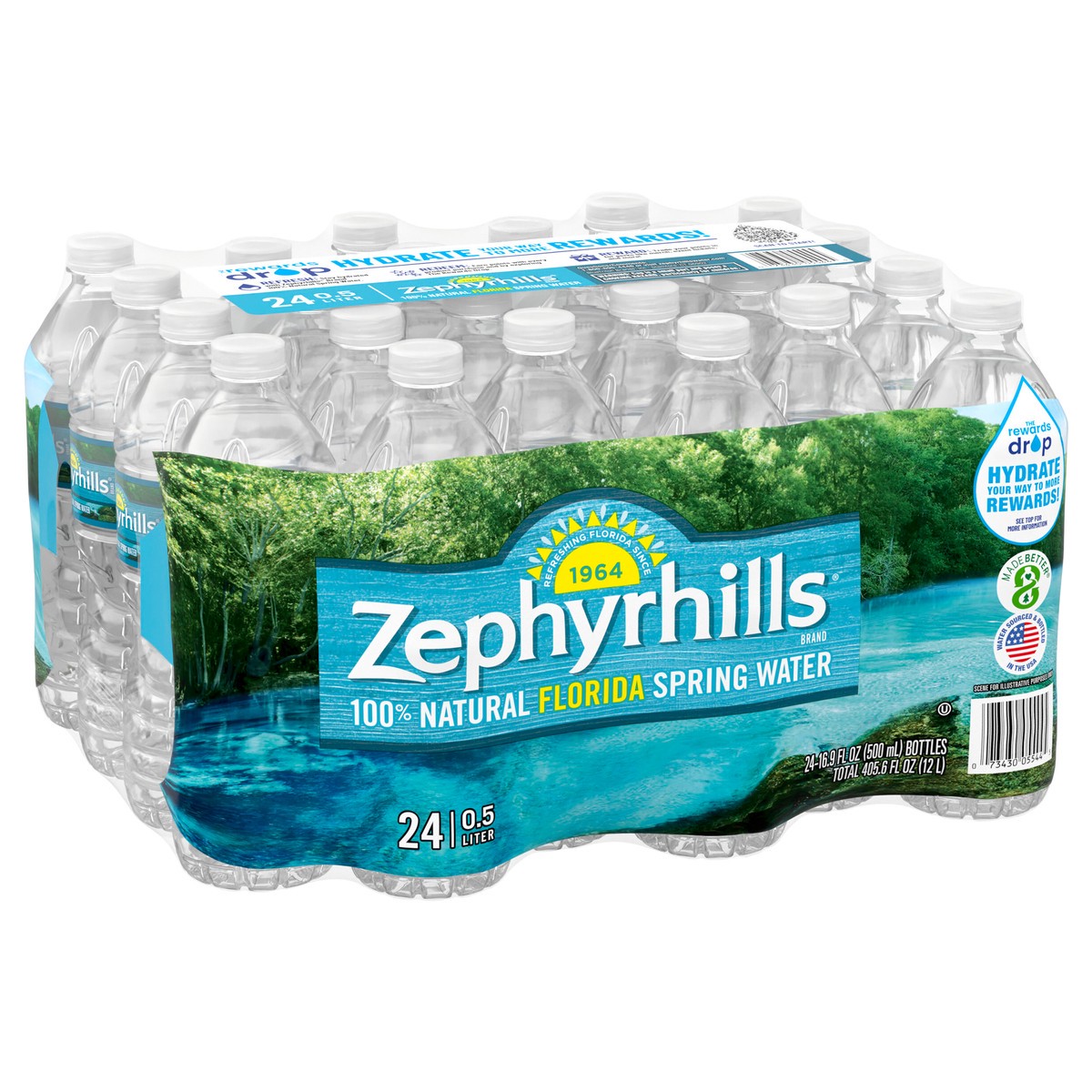 slide 5 of 8, ZEPHYRHILLS Brand 100% Natural Spring Water, (Pack of 24) - 16.9 fl oz, 16.9 fl oz
