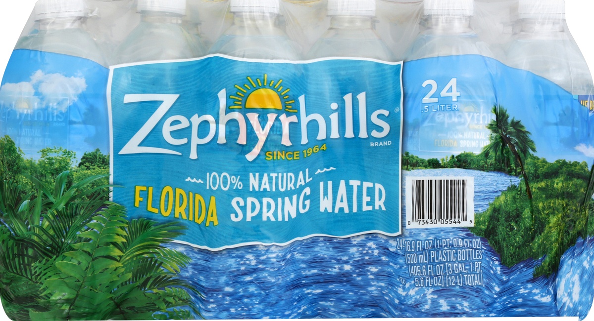 slide 5 of 6, Zephyrhills Spring Water, 24 ct
