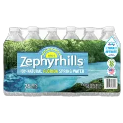 ZEPHYRHILLS Brand 100% Natural Spring Water, 16.9-ounce plastic bottles (Pack of 24)