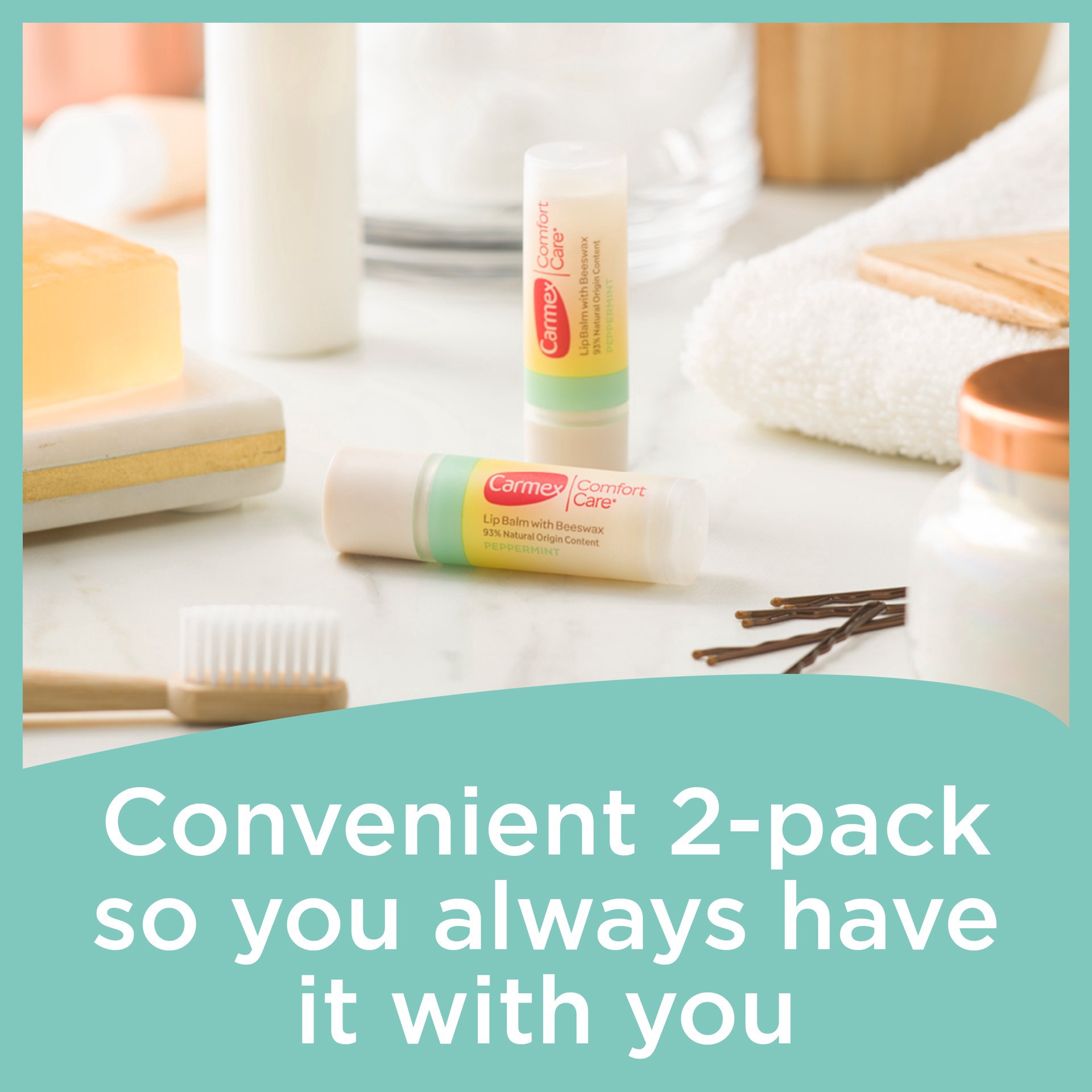 slide 4 of 5, Carmex Comfort Care Lip Balm, Peppermint, 1 ct