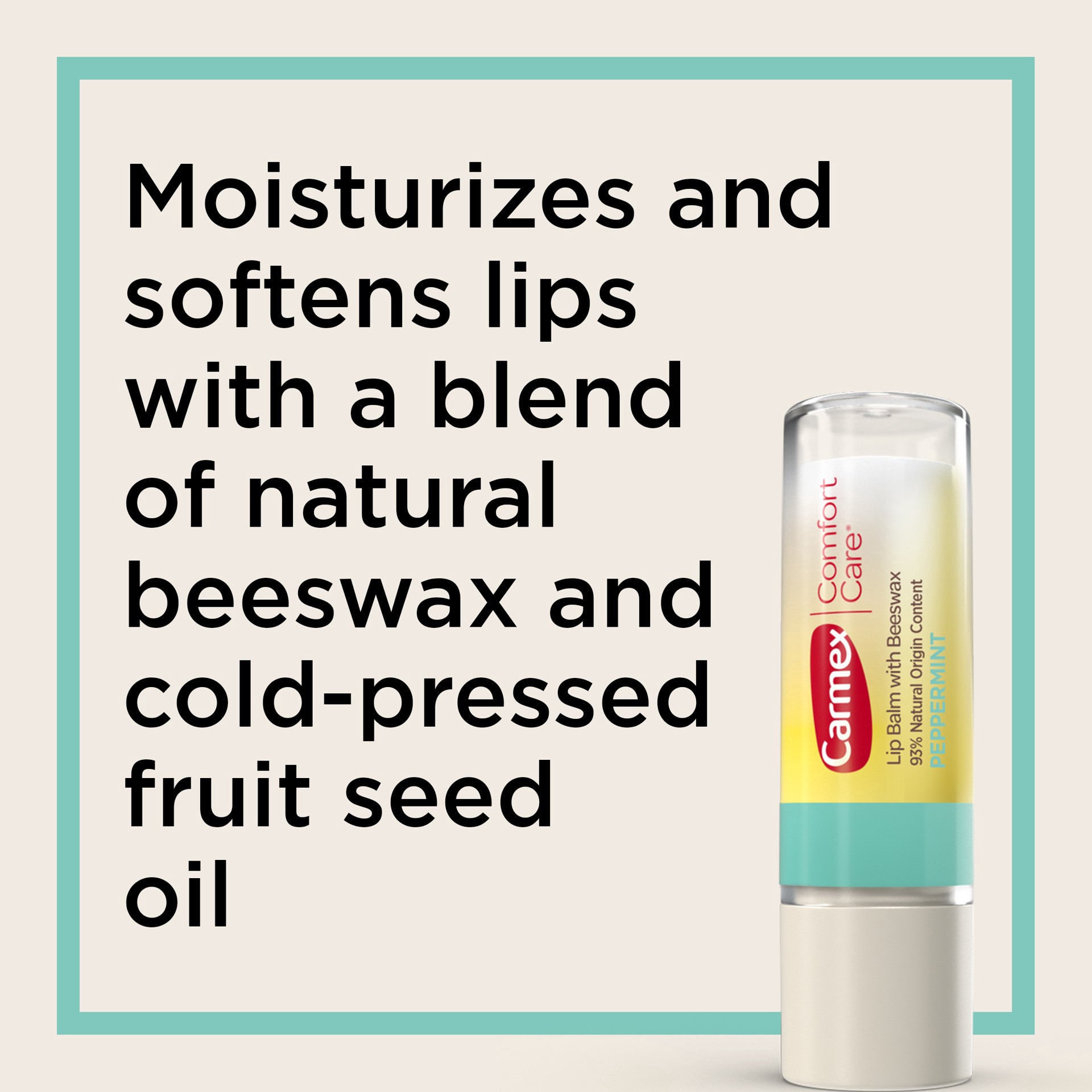 slide 5 of 5, Carmex Comfort Care Lip Balm, Peppermint, 1 ct