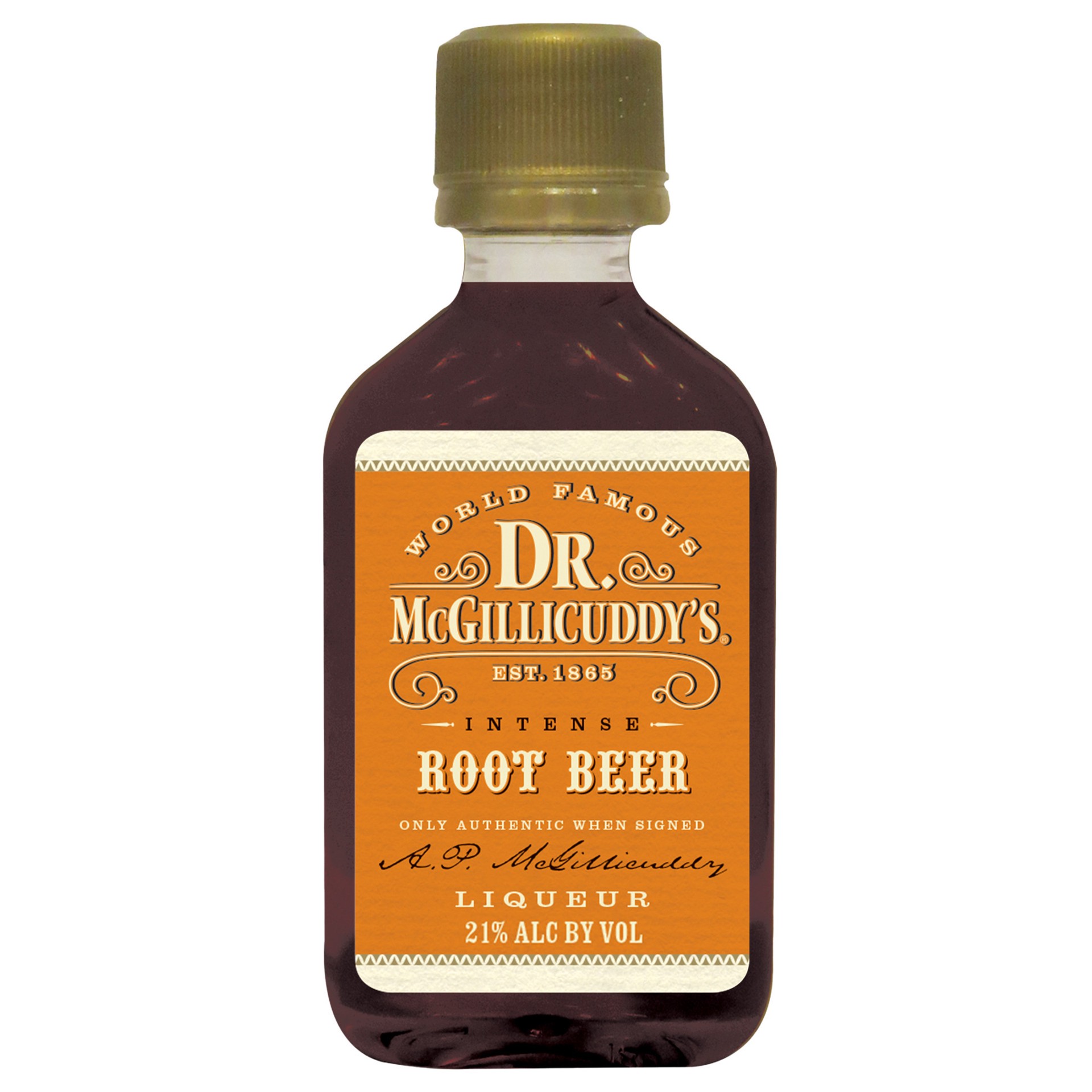 slide 1 of 5, Dr. McGillicuddy's's Dr. McGillicuddy's''s Root Beer Liqueur, 50 mL Bottle, 42 Proof, 50 ml