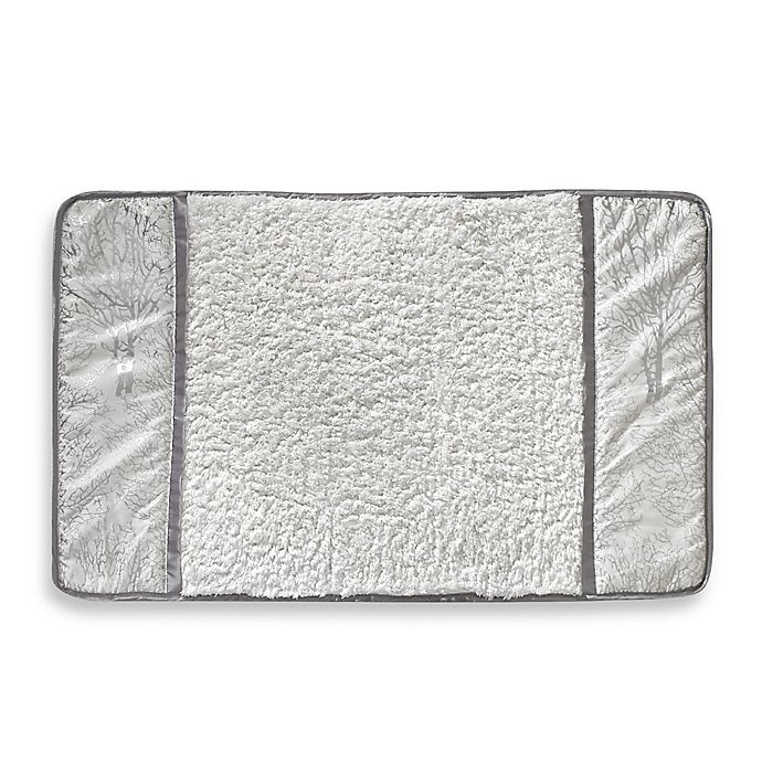 slide 1 of 1, Laura Ashley Forest White/Silver Bath Mat, 1 ct