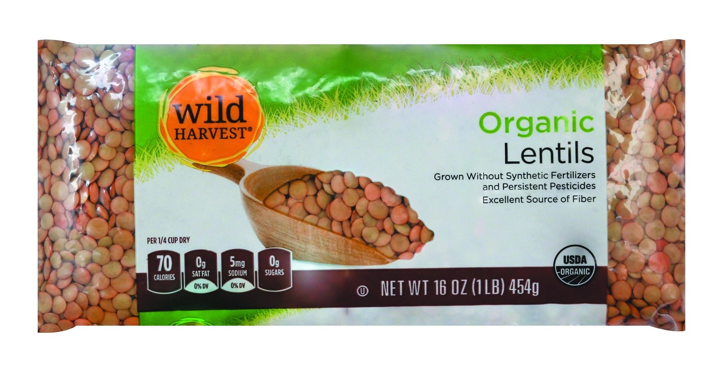 slide 1 of 1, Wild Harvest Organic Lentil Beans, 16 oz