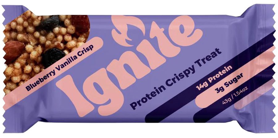 slide 1 of 1, Ignite Blueberry Vanilla Crisp Protein Crispy Treat, 1.54 oz