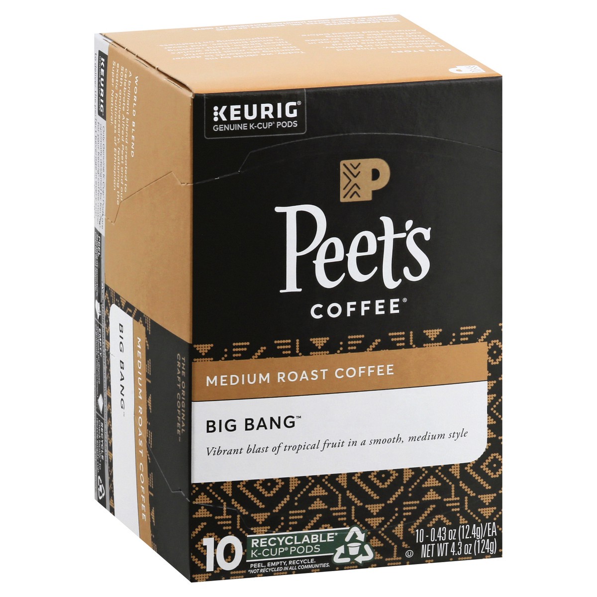 slide 9 of 9, Peet's Big Bang Medium Roast Peet's - 10 ct, 10 ct