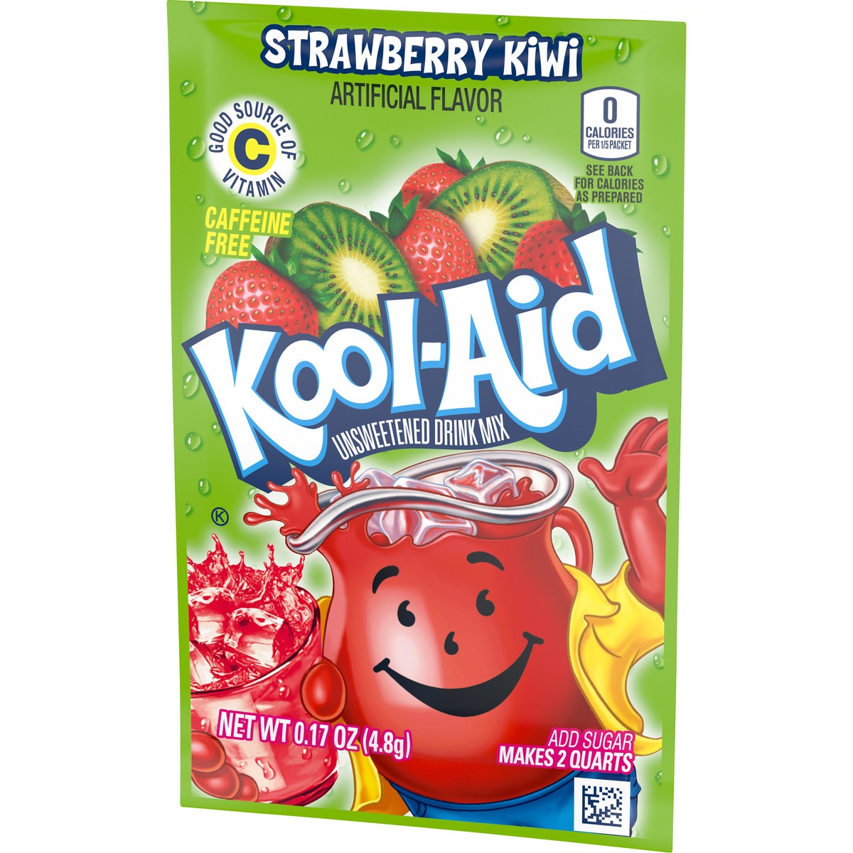 slide 2 of 9, Kool-Aid Unsweetened Strawberry Kiwi Artificially Flavored Powdered Soft Drink Mix, 0.17 oz Packet, 0.17 oz