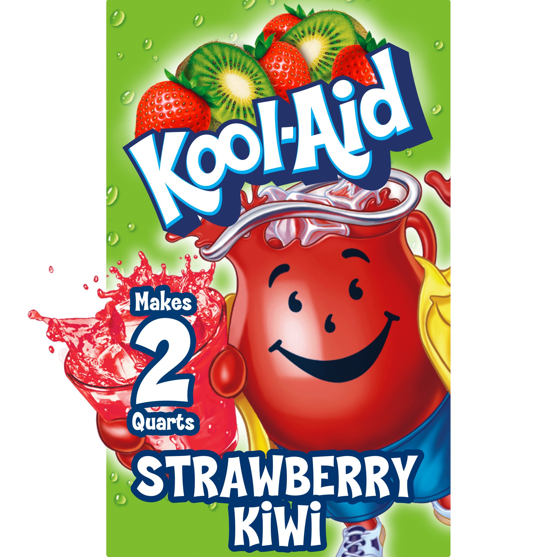 slide 1 of 9, Kool-Aid Unsweetened Strawberry Kiwi Artificially Flavored Powdered Soft Drink Mix, 0.17 oz Packet, 0.17 oz