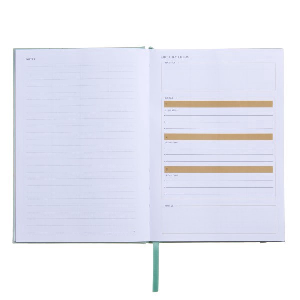 slide 5 of 5, 2025 Russell & Hazel Weekly/Monthly Hardcover Casebound Planner, 5-15/16"" X 8-3/8"", Gray/Black/White, January 2025 To December 2025, 1 ct