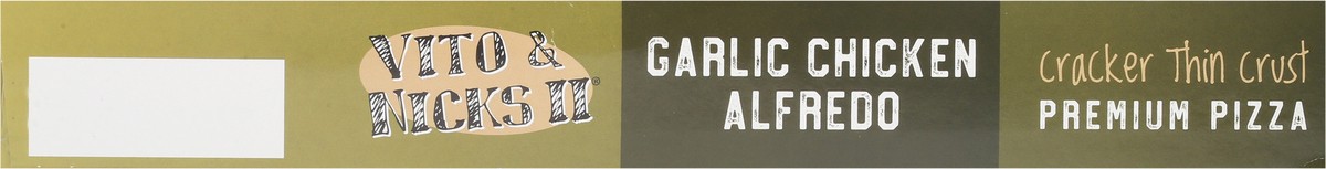 slide 7 of 13, Vito & Nicks II Cracker Thin Crust Premium Garlic Chicken Alfredo Pizza 23.25 oz, 23.25 oz