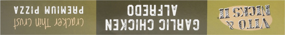 slide 11 of 13, Vito & Nicks II Cracker Thin Crust Premium Garlic Chicken Alfredo Pizza 23.25 oz, 23.25 oz