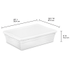 slide 9 of 9, Sterilite Clear 28 Quart Storage Box, 1 ct