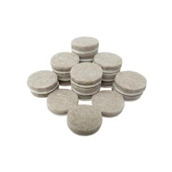 SuperSliders 3/4" Round Heavy-Duty Felt Pads for Hardwood, Beige