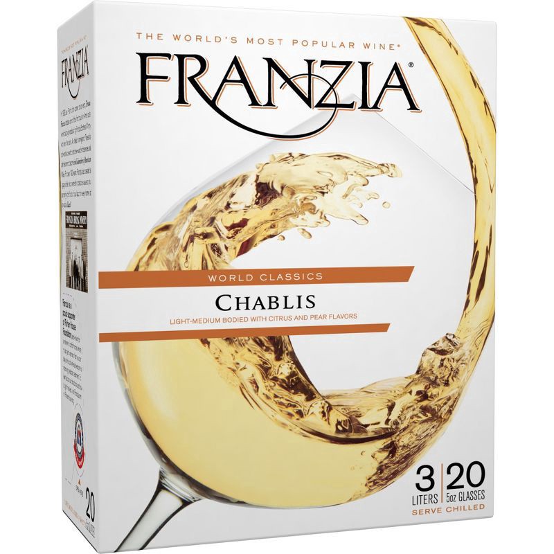 slide 1 of 6, Franzia Chablis White Wine - 3L Box, 3 liter