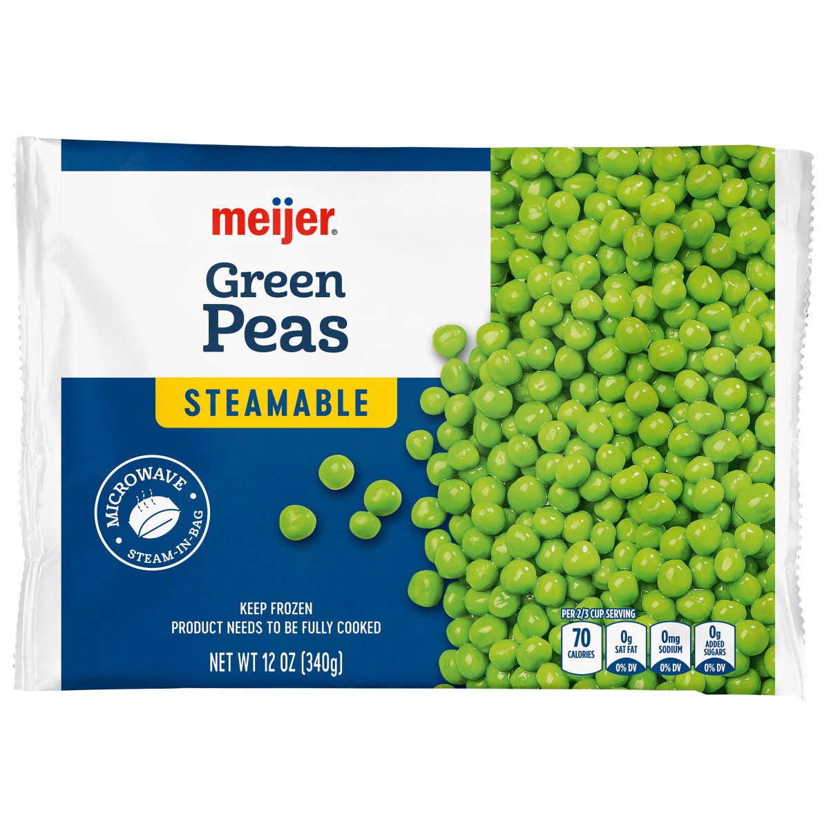 slide 1 of 5, Meijer Steamable Green Peas, 12 oz