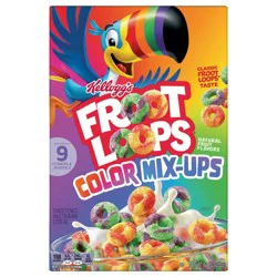 Kellogg''s Froot Loops Color Mix-Ups Cold Breakfast Cereal, Fruit Flavored, Kids Snacks, Original, 8.2oz Box (1 Box)