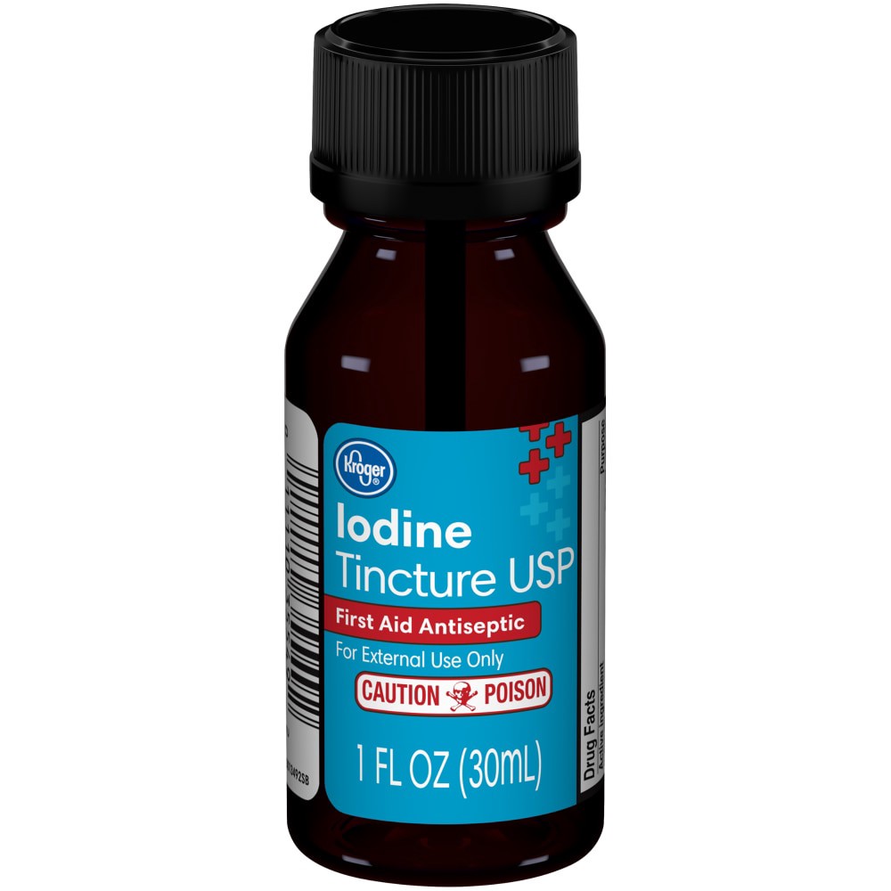 slide 1 of 3, Kroger Iodine Tincture Usp First Aid Antiseptic, 1 fl oz