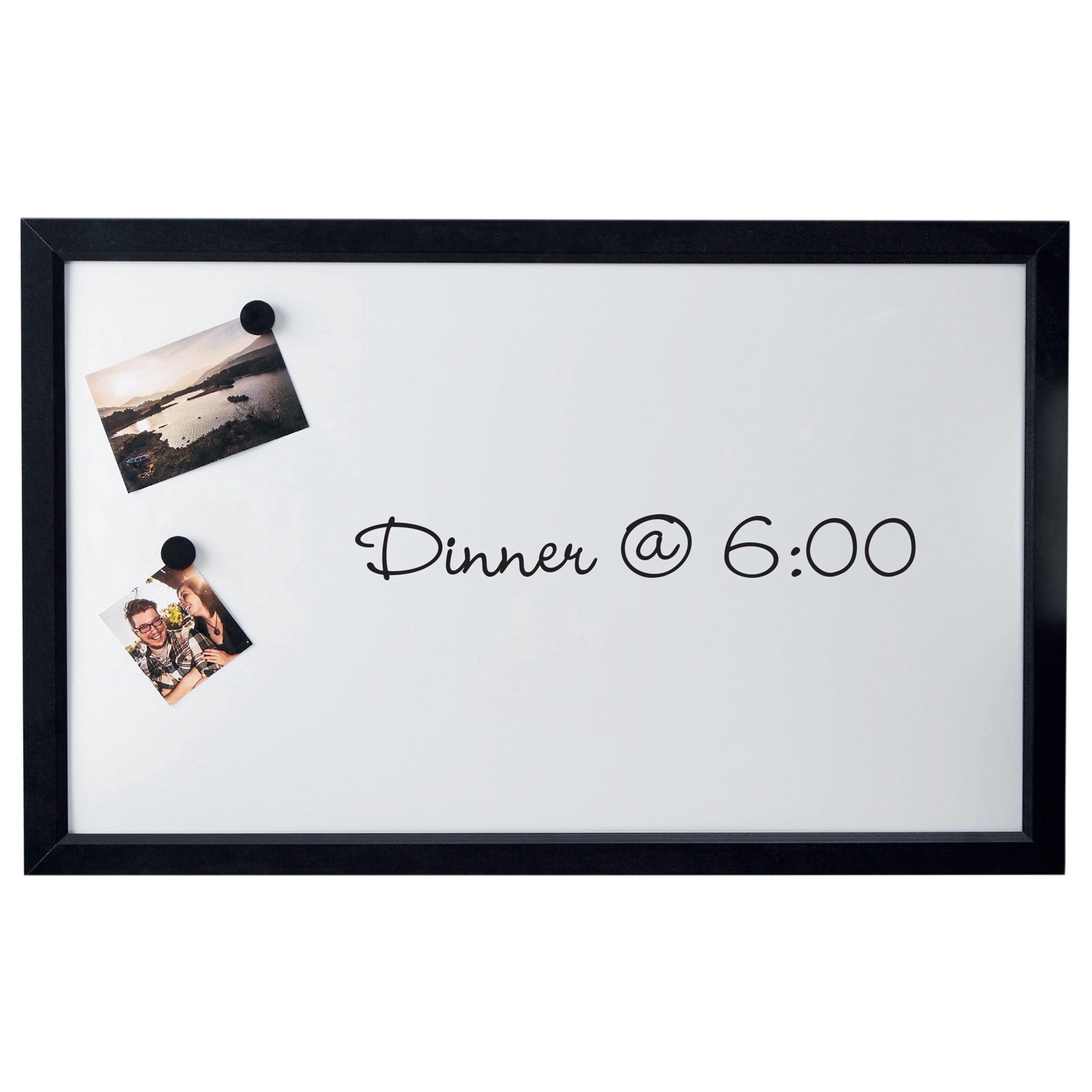 slide 2 of 3, 22" X 35" Black Framed Magnetic Dry Erase Board By B2c, 22 in x 35 in