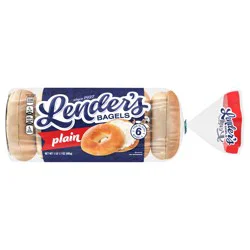 Lender's Original Plain Refrigerated Bagels, 6 count, 17.1 oz