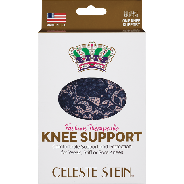 slide 1 of 1, Celeste Stein Knee Support - Navy L, 1 ct