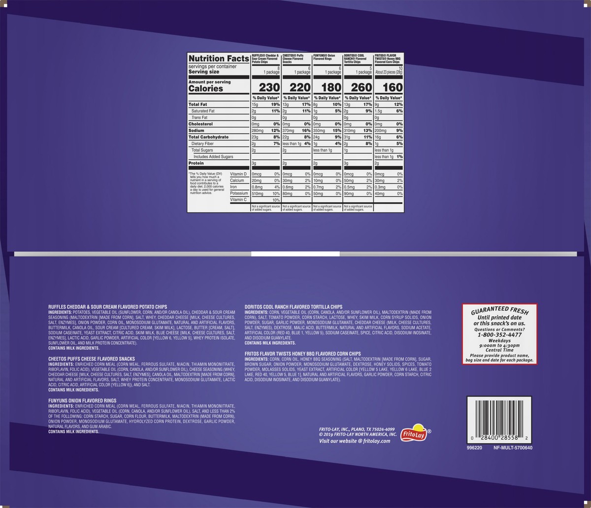 slide 2 of 11, Frito-Lay Bigger Bags Premiere Mix Snack Chips 30 oz, 30 oz