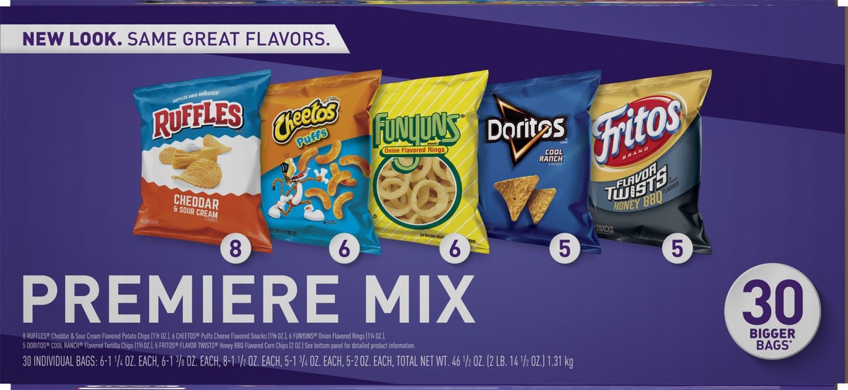 slide 8 of 11, Frito-Lay Bigger Bags Premiere Mix Snack Chips 30 oz, 30 oz