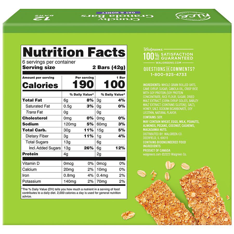 slide 2 of 5, Nice! Granola Bars Crunchy Oat & Honey, 1.48 oz x 6 ct