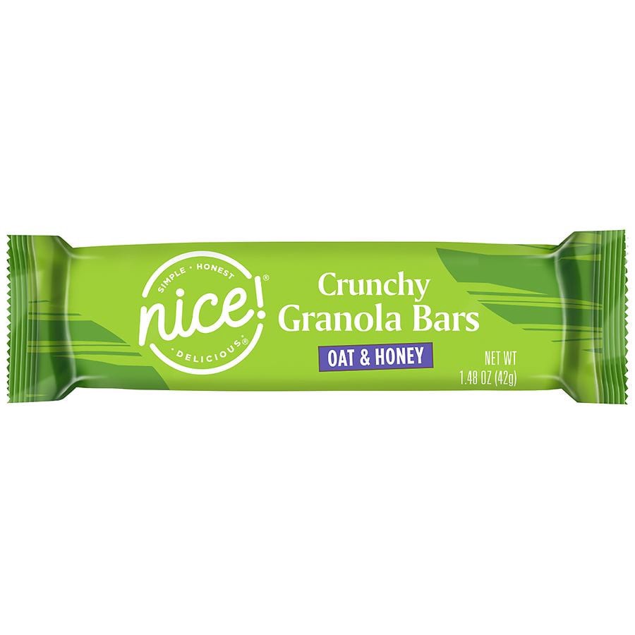 slide 5 of 5, Nice! Granola Bars Crunchy Oat & Honey, 1.48 oz x 6 ct