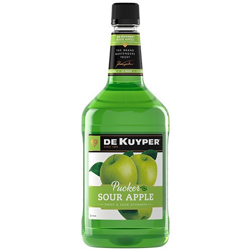 slide 1 of 1, Dekuyper Sour Apple Pucker Schnapps, 1.75 liter