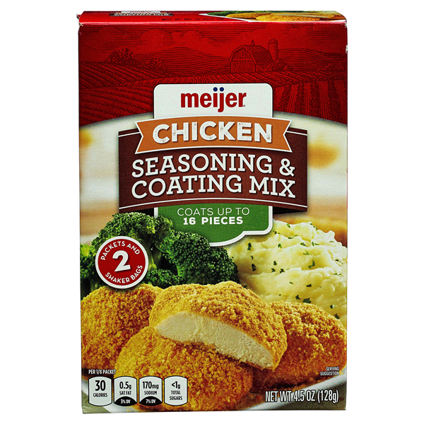 slide 1 of 2, Meijer Chicken Seasoning Coating Mix, 4.5 oz