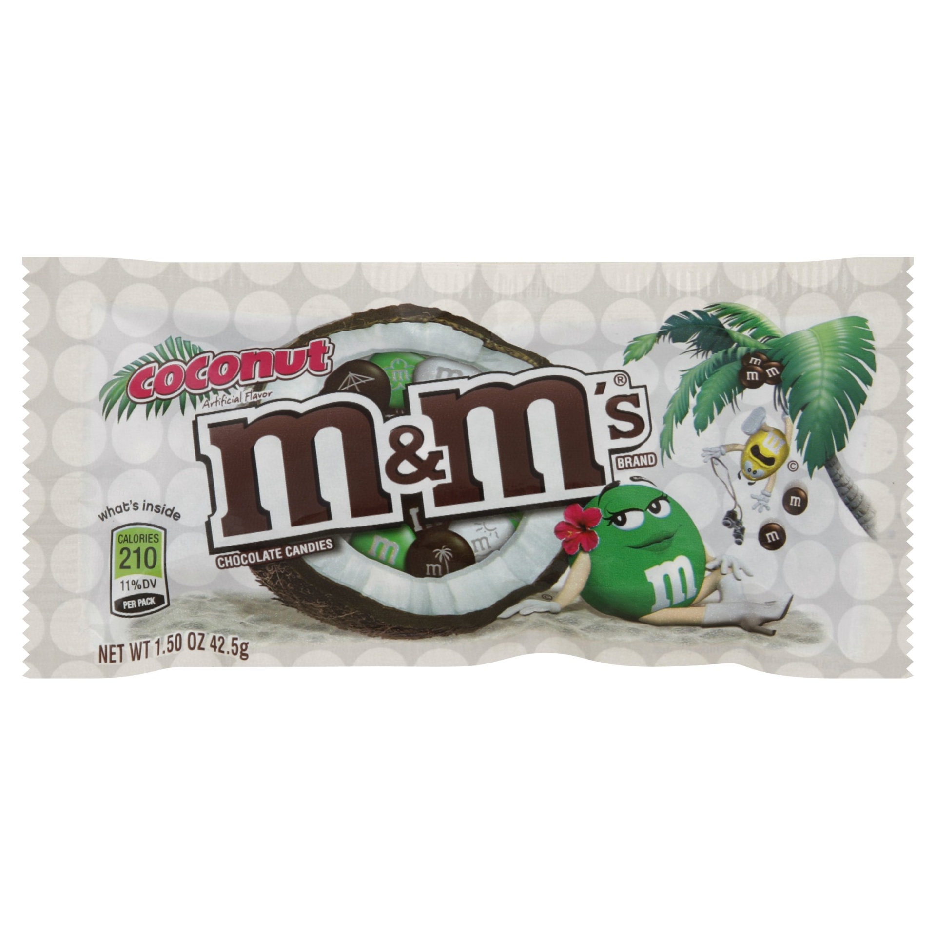 slide 1 of 1, M&M's Chocolate Candies, Coconut, 1.5 oz