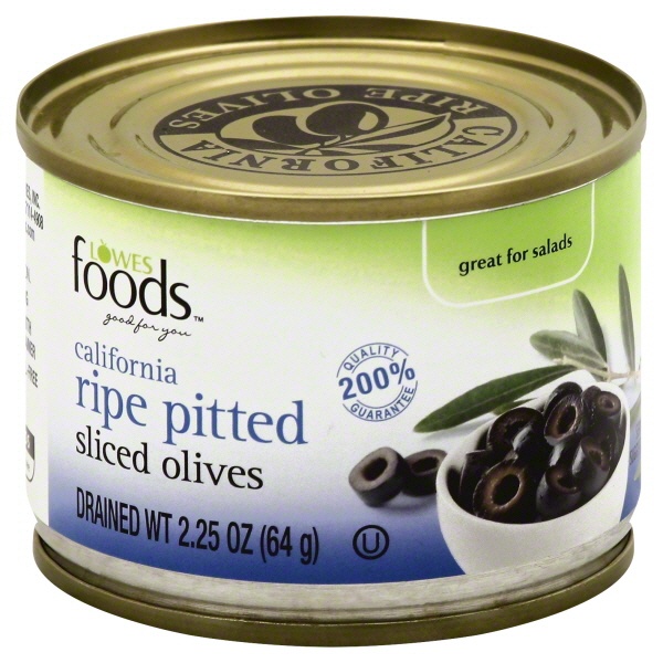 slide 1 of 1, Lowes Foods Olives Ripe Sliced, 2.25 oz